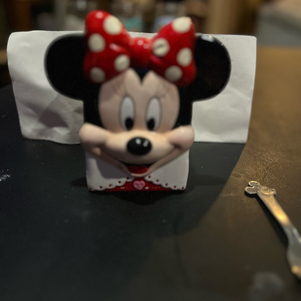 Disney Minnie Mouse Red and Black Vase
